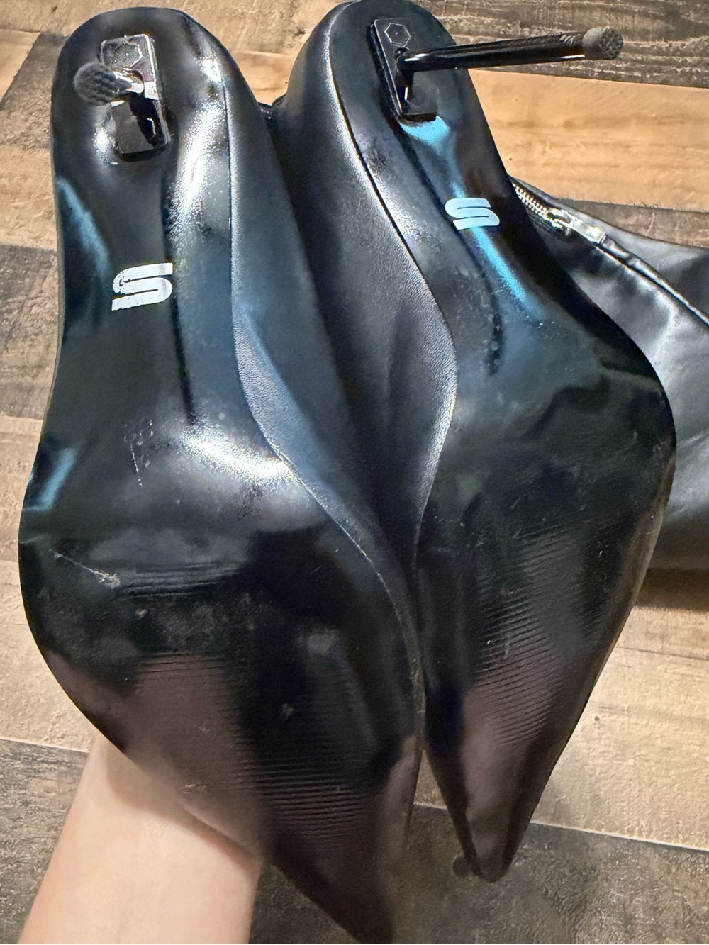 Shane Justin Over-the-Knee Faux Leather Zip Up Boots - Picture 5 of 8